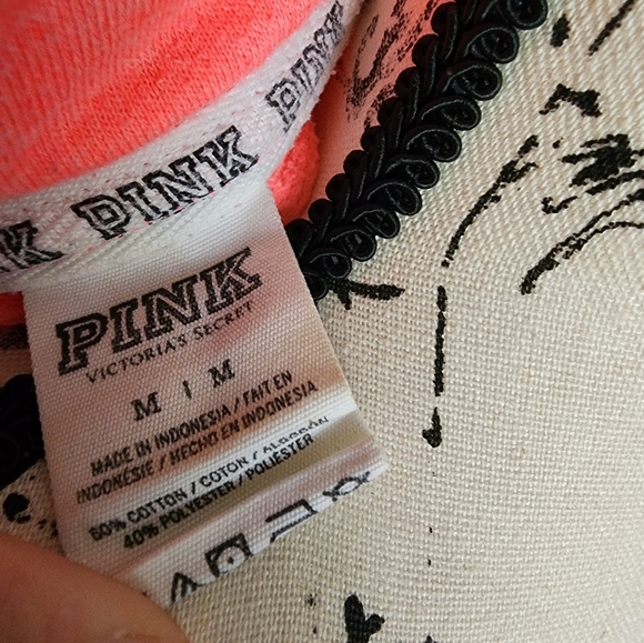VS PINK Vintage Half Zip Baggy Sweztshirt Sz: M - Picture 5 of 6